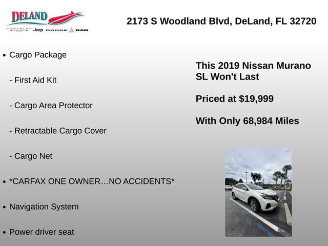 Used 2019 Nissan Murano SL w/ Cargo Package FWD image 11
