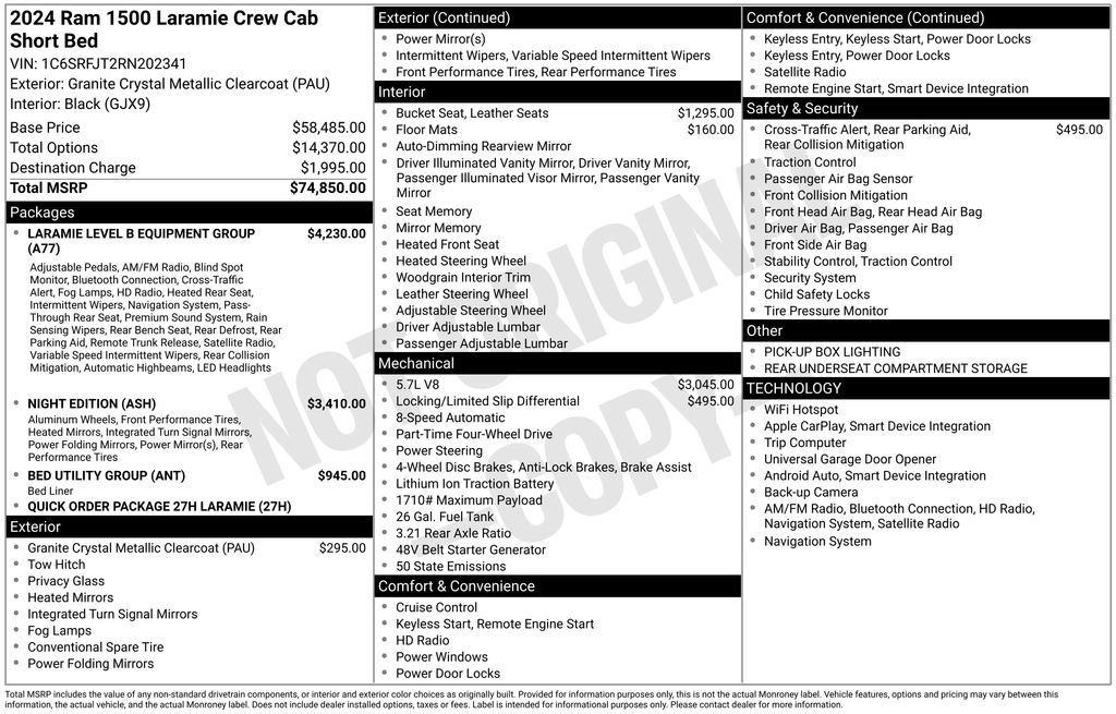 Used 2024 RAM 1500 Laramie AWD/4WD image 13