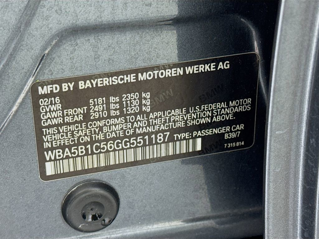 Used 2016 BMW 535i Sedan RWD image 34