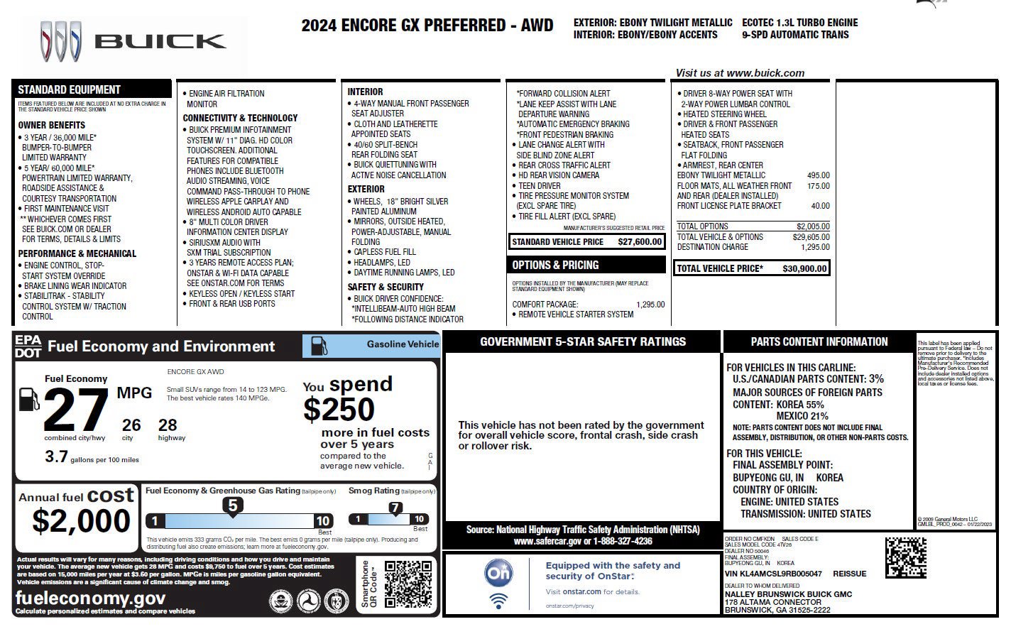 Certified 2024 Buick Encore GX Preferred w/ Comfort Package AWD/4WD image 3