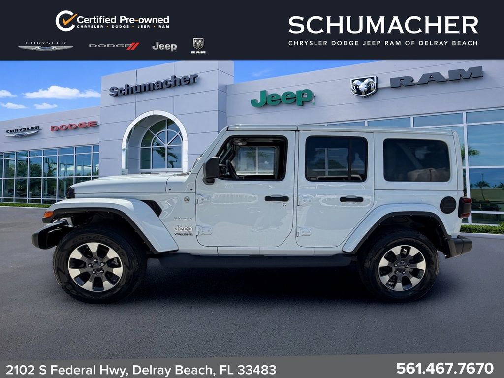 Used 2021 Jeep Wrangler Unlimited Sahara w/ Uconnect 4C Nav & Sound Group AWD/4WD image 4