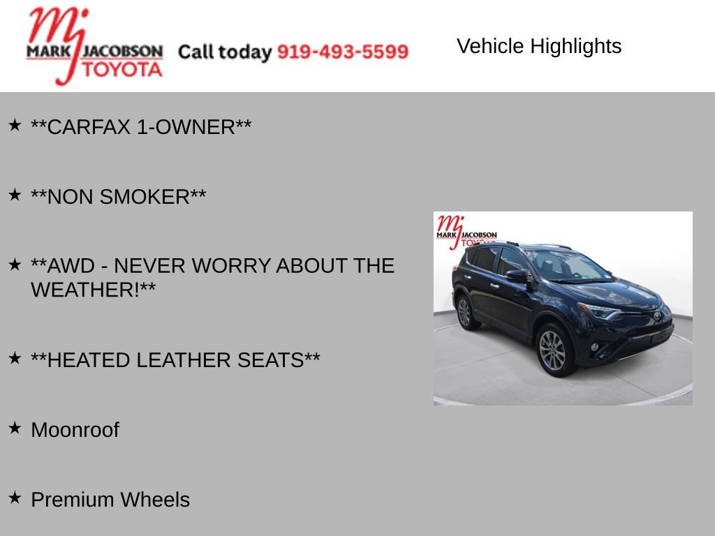 Used 2017 Toyota RAV4 Limited w/ Carpet Mat Package AWD/4WD image 5