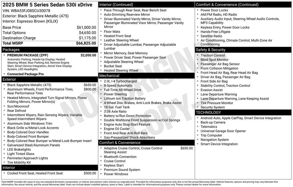 Used 2025 BMW 530i xDrive w/ Premium Package image 5