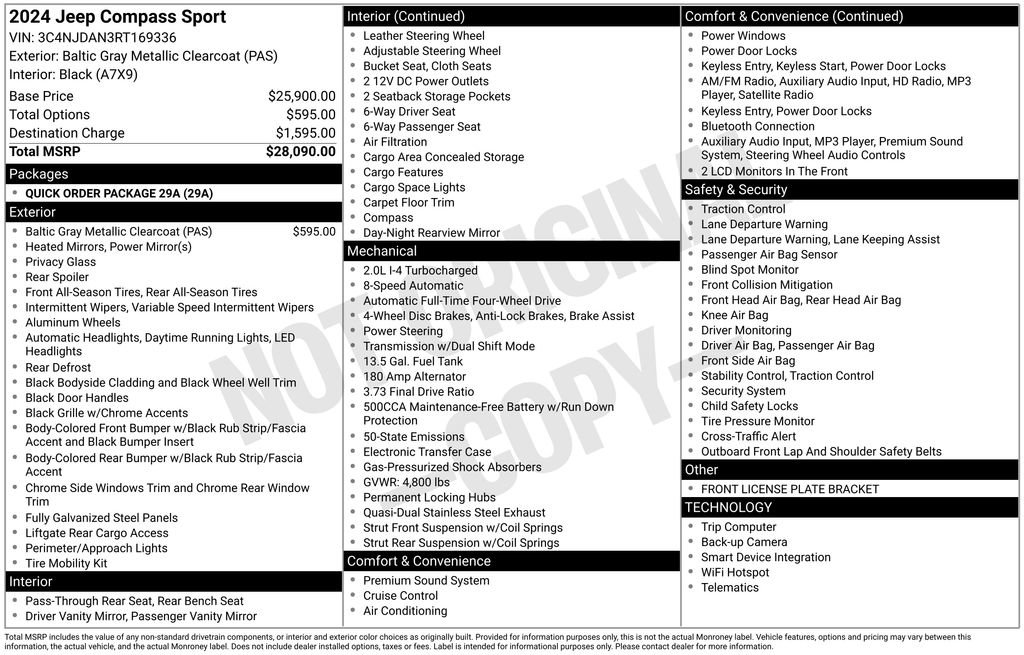 Used 2024 Jeep Compass Sport image 39