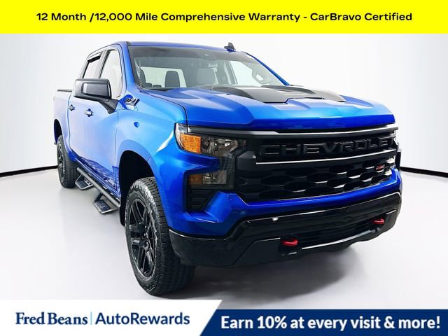 Certified 2023 Chevrolet Silverado 1500 Custom Trail Boss w/ LPO, Dark Essentials Package AWD/4WD image 1