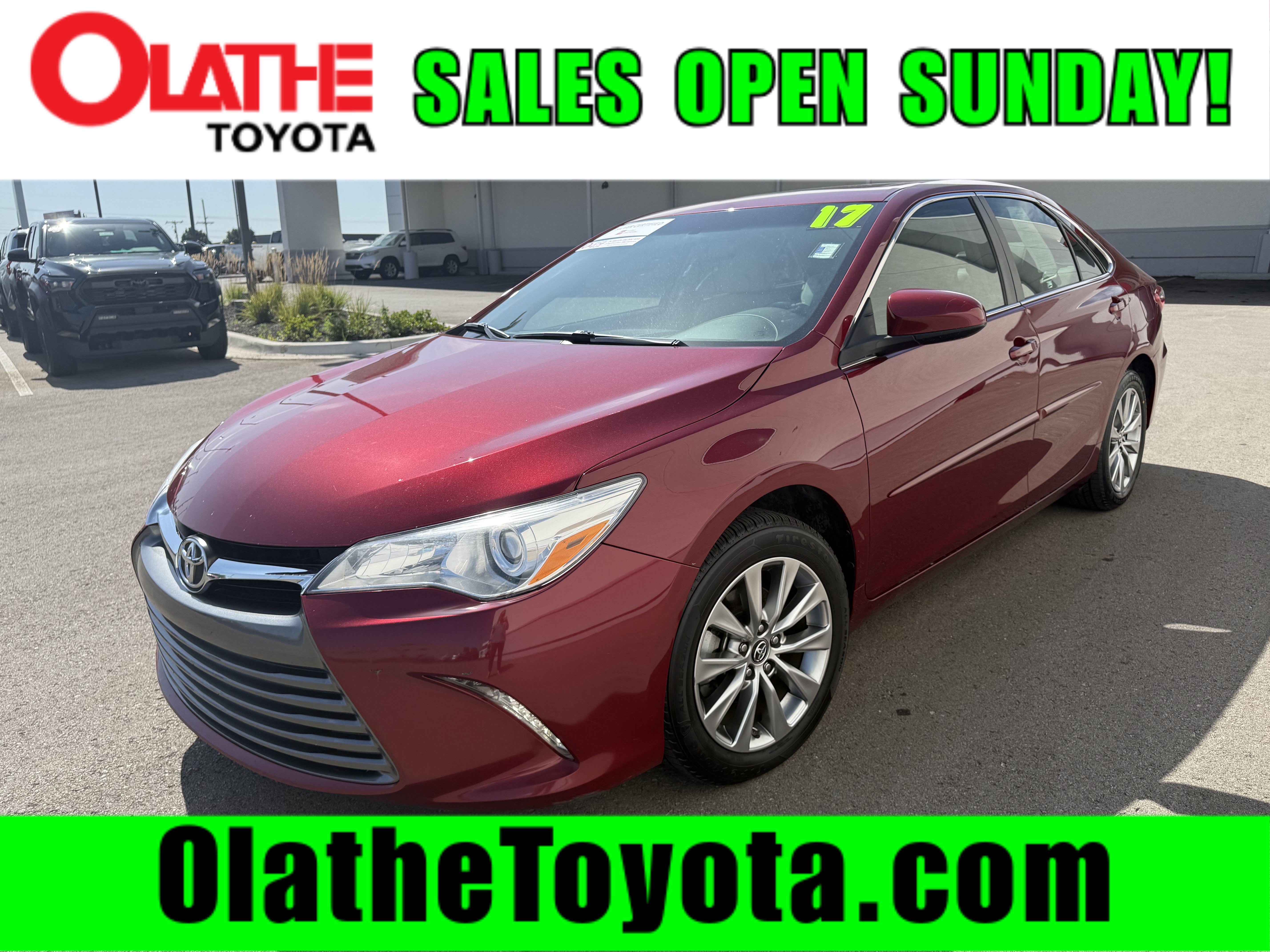 Certified 2017 Toyota Camry XLE w/ Moonroof Package FWD image 2