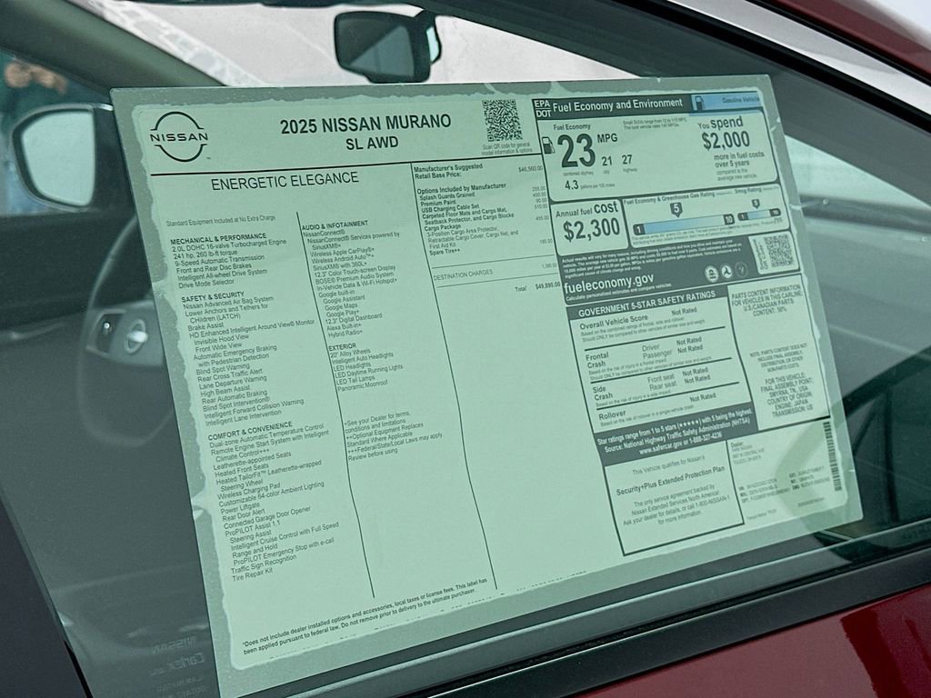 New 2025 Nissan Murano SL w/ Cargo Package image 23