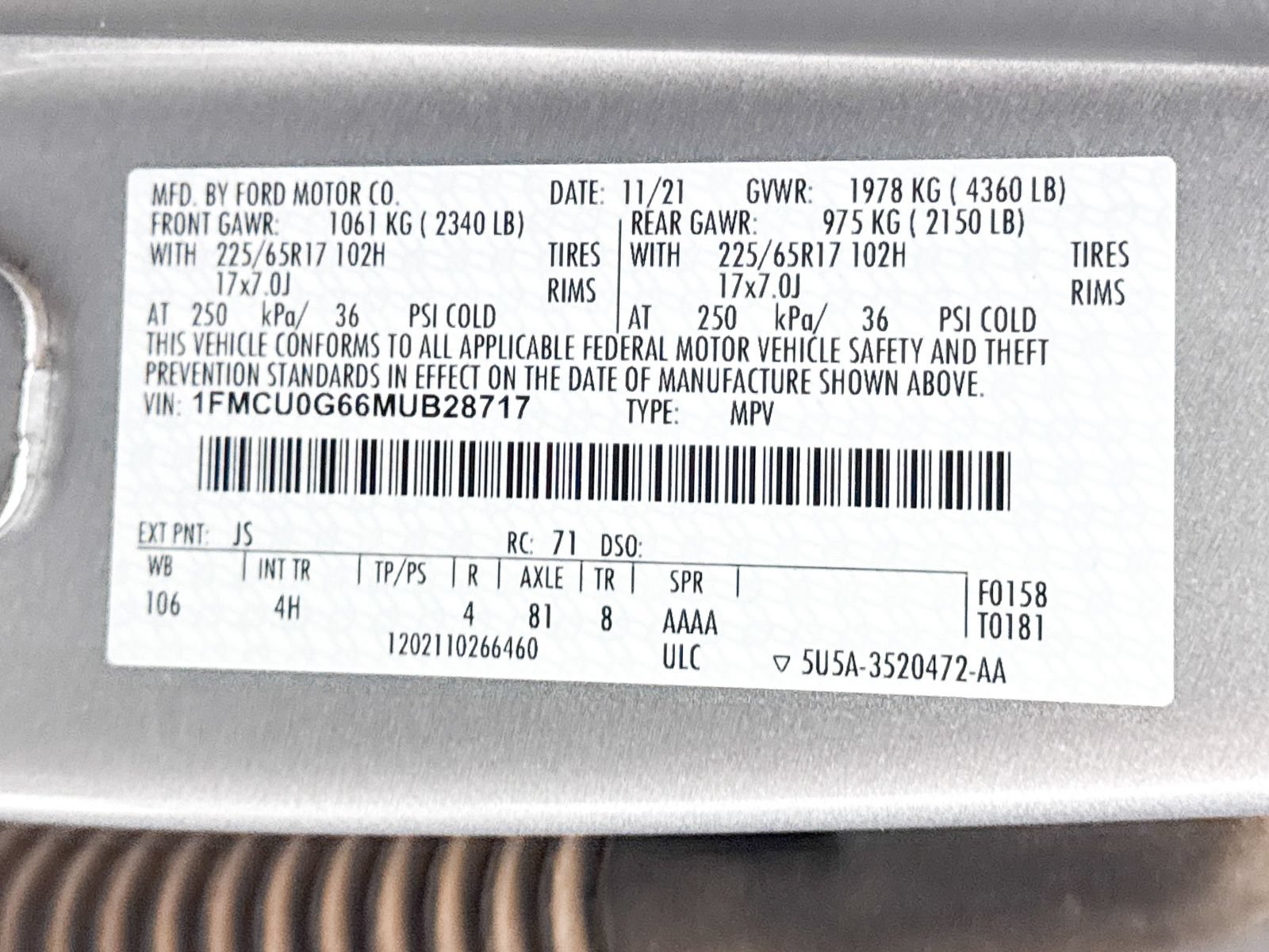 Used 2021 Ford Escape SE FWD image 31