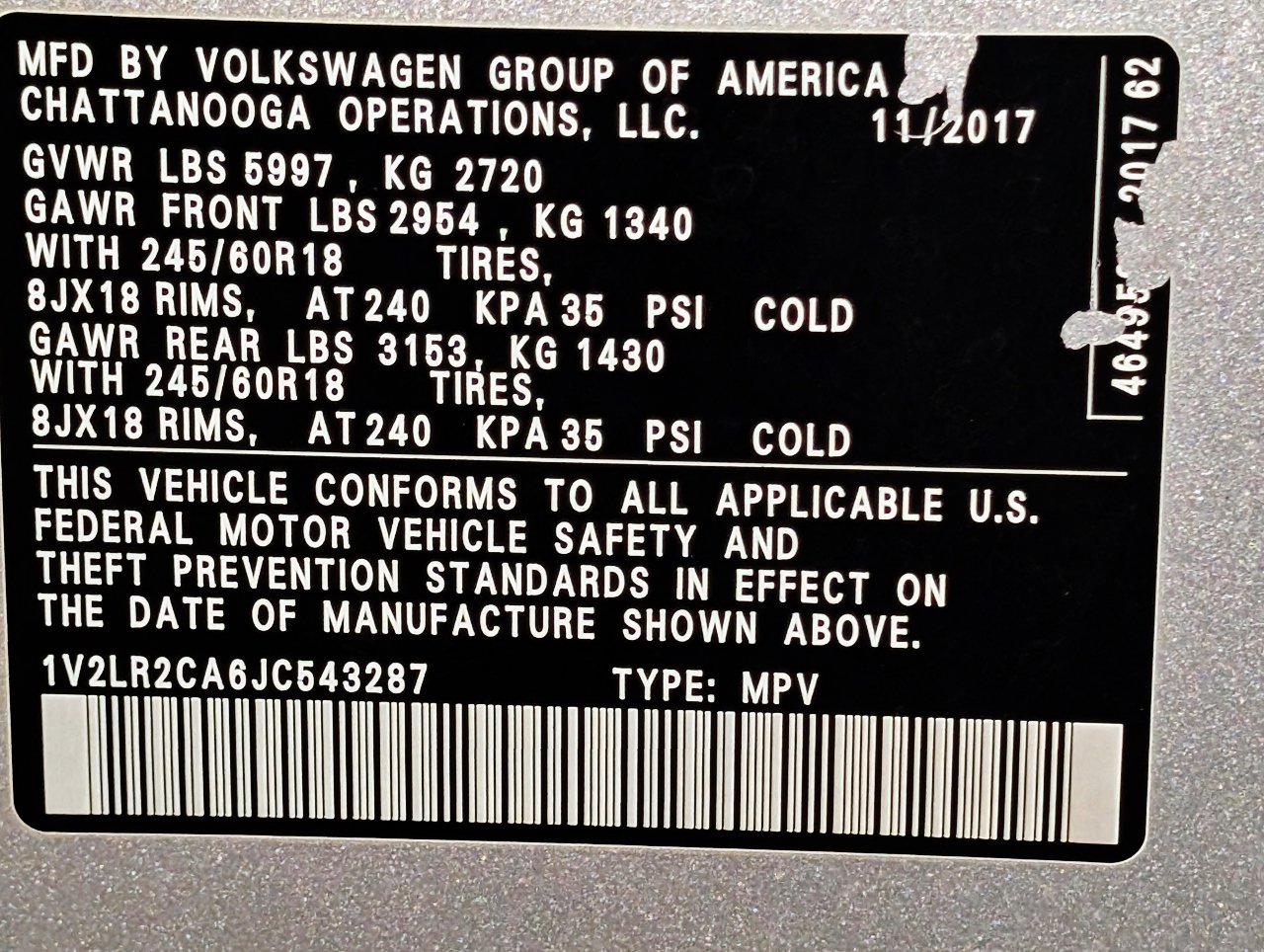 Used 2018 Volkswagen Atlas SE image 57