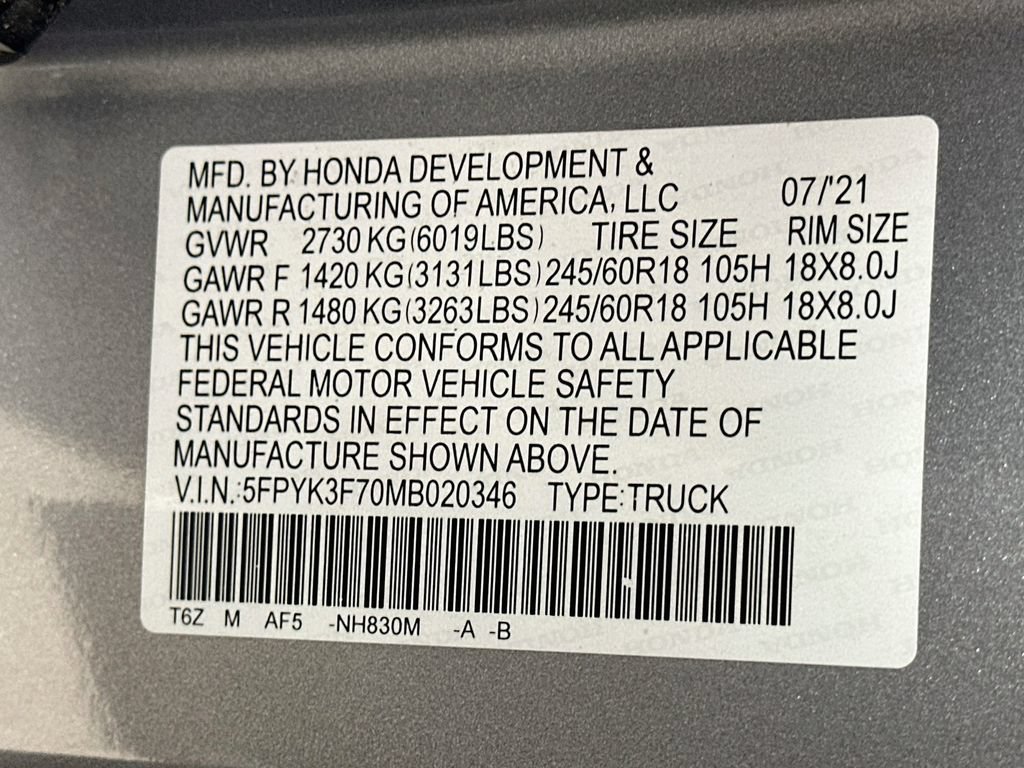 Used 2021 Honda Ridgeline RTL-E image 39