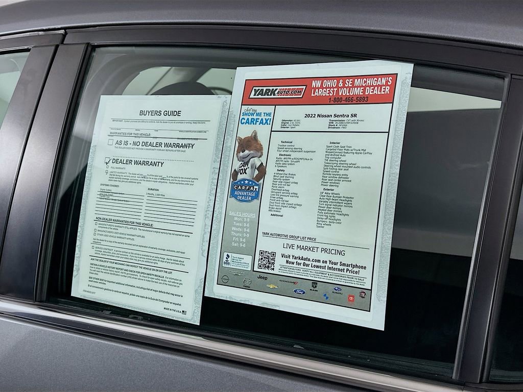 Used 2022 Nissan Sentra SR w/ Trunk Package image 14