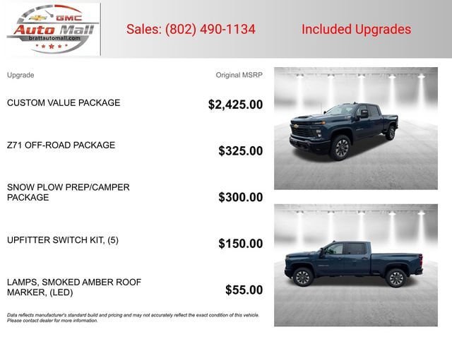 New 2026 Chevrolet Silverado 2500 Custom w/ Custom Value Package AWD/4WD image 3