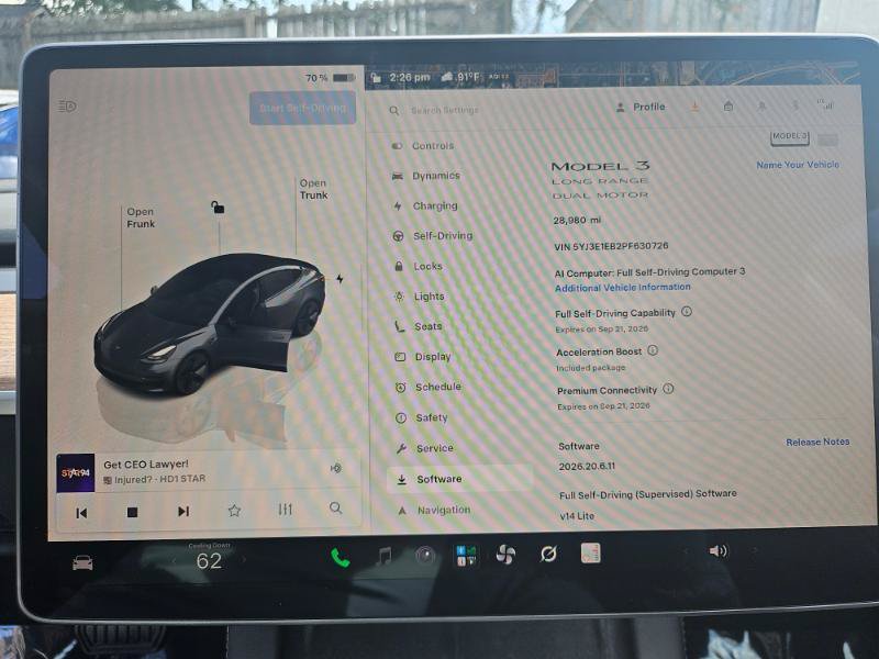 Used 2023 Tesla Model 3 Long Range AWD/4WD image 2