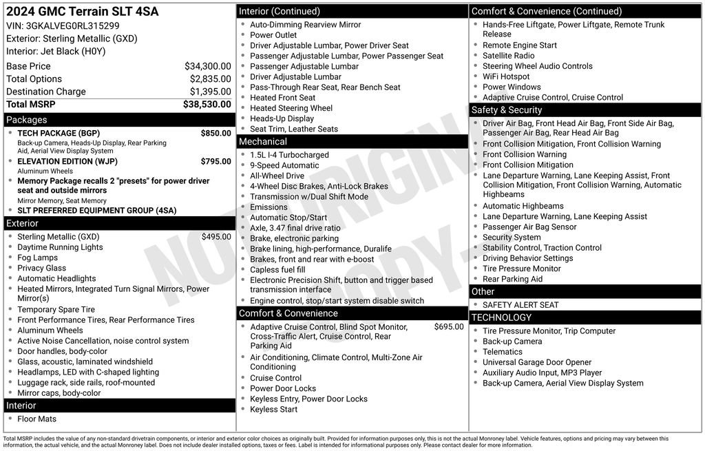 Used 2024 GMC Terrain SLT w/ Tech Package image 9