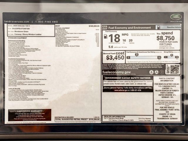 New 2026 Land Rover Defender 130 X image 34