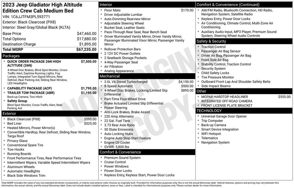 Used 2023 Jeep Gladiator Overland AWD/4WD image 25