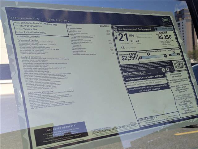 New 2026 Land Rover Range Rover Long Wheelbase SE image 20