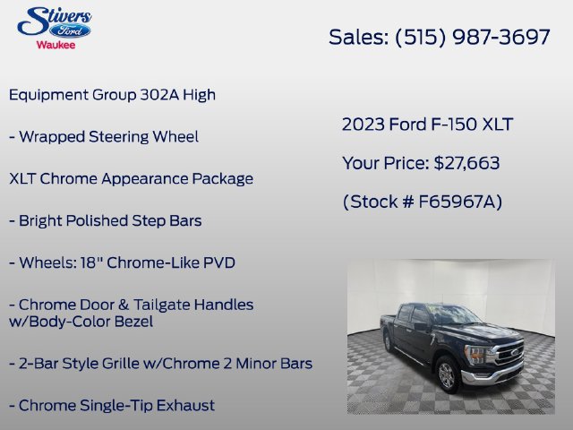 Used 2023 Ford F150 XLT w/ Equipment Group 302A High AWD/4WD image 22