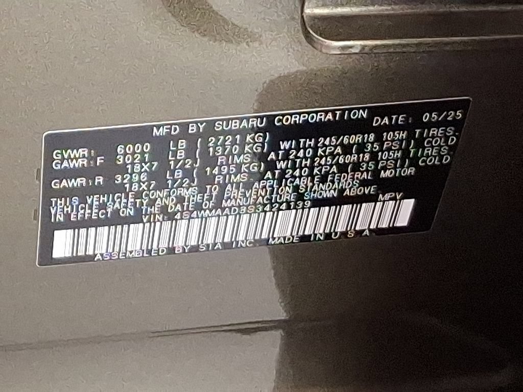 Certified 2025 Subaru Ascent Premium AWD/4WD image 29