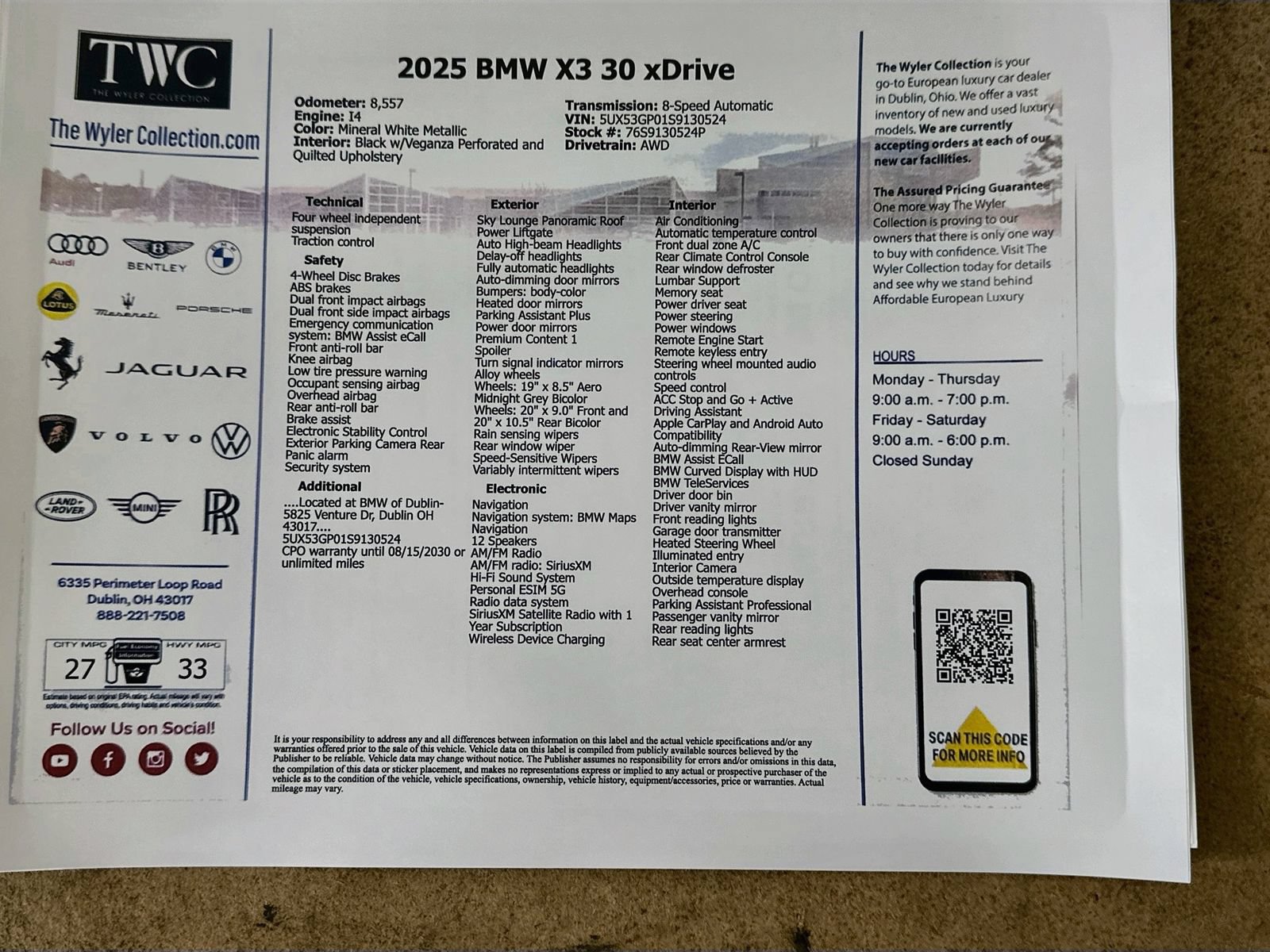 Used 2025 BMW X3 xDrive30i AWD/4WD image 46