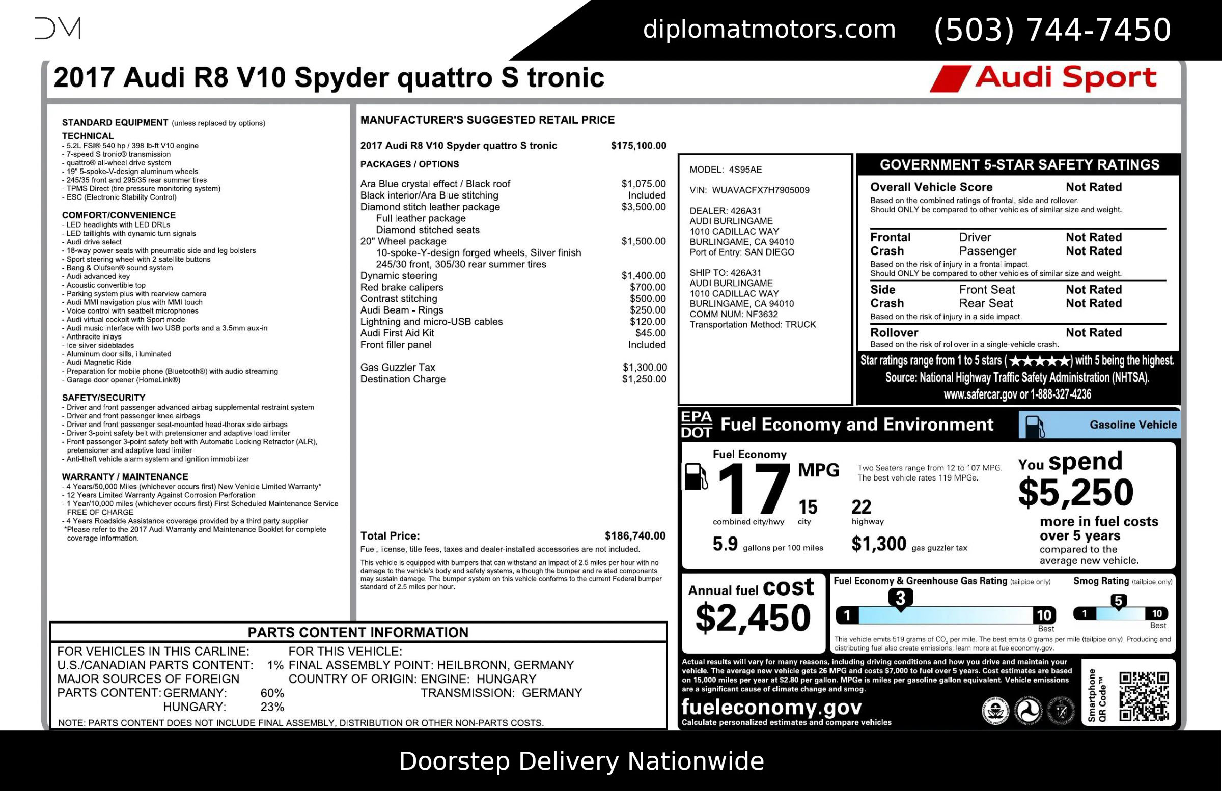 Used 2017 Audi R8 V10 image 3