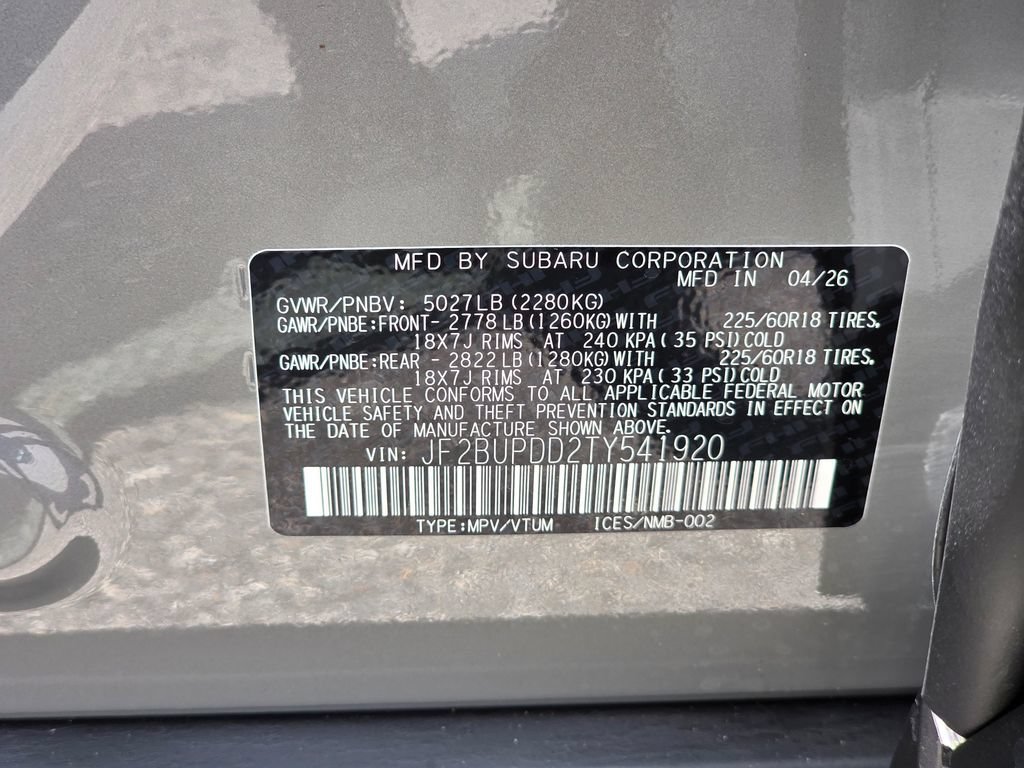 New 2026 Subaru Outback Limited AWD/4WD image 32