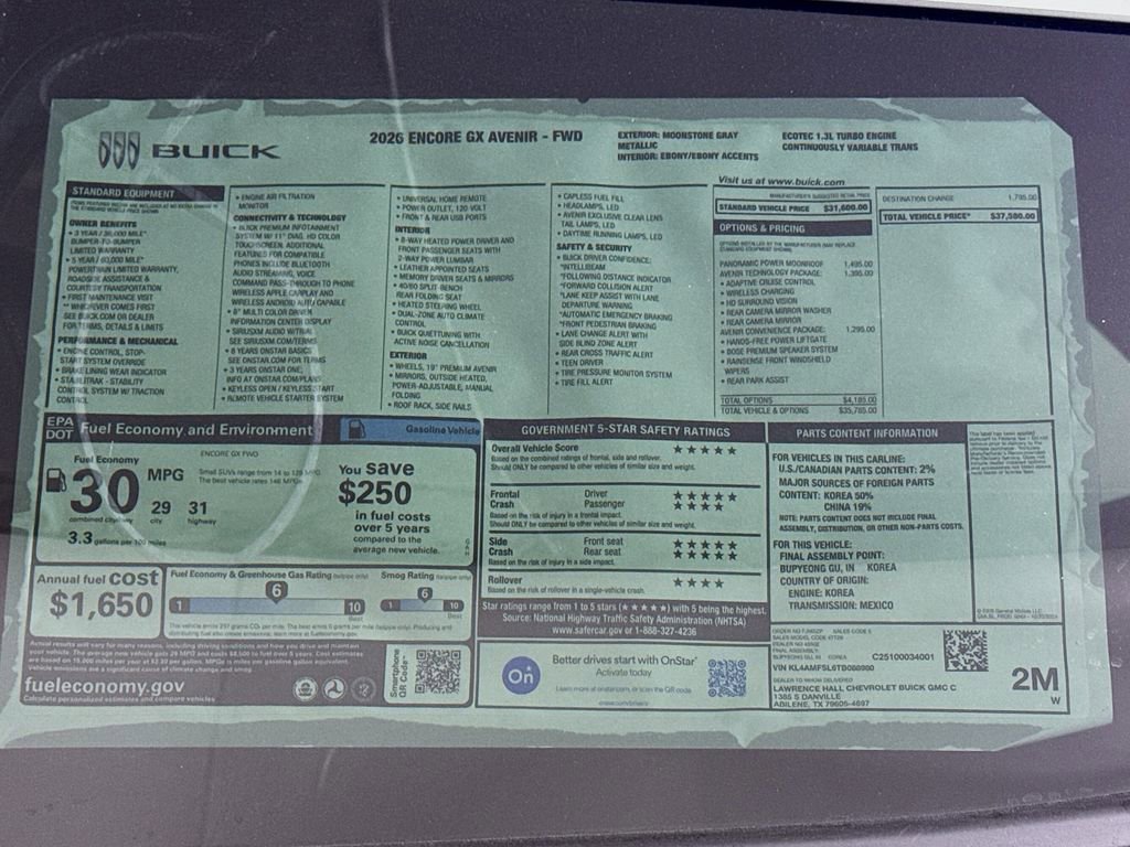 New 2026 Buick Encore GX Avenir w/ Avenir Technology Package image 19