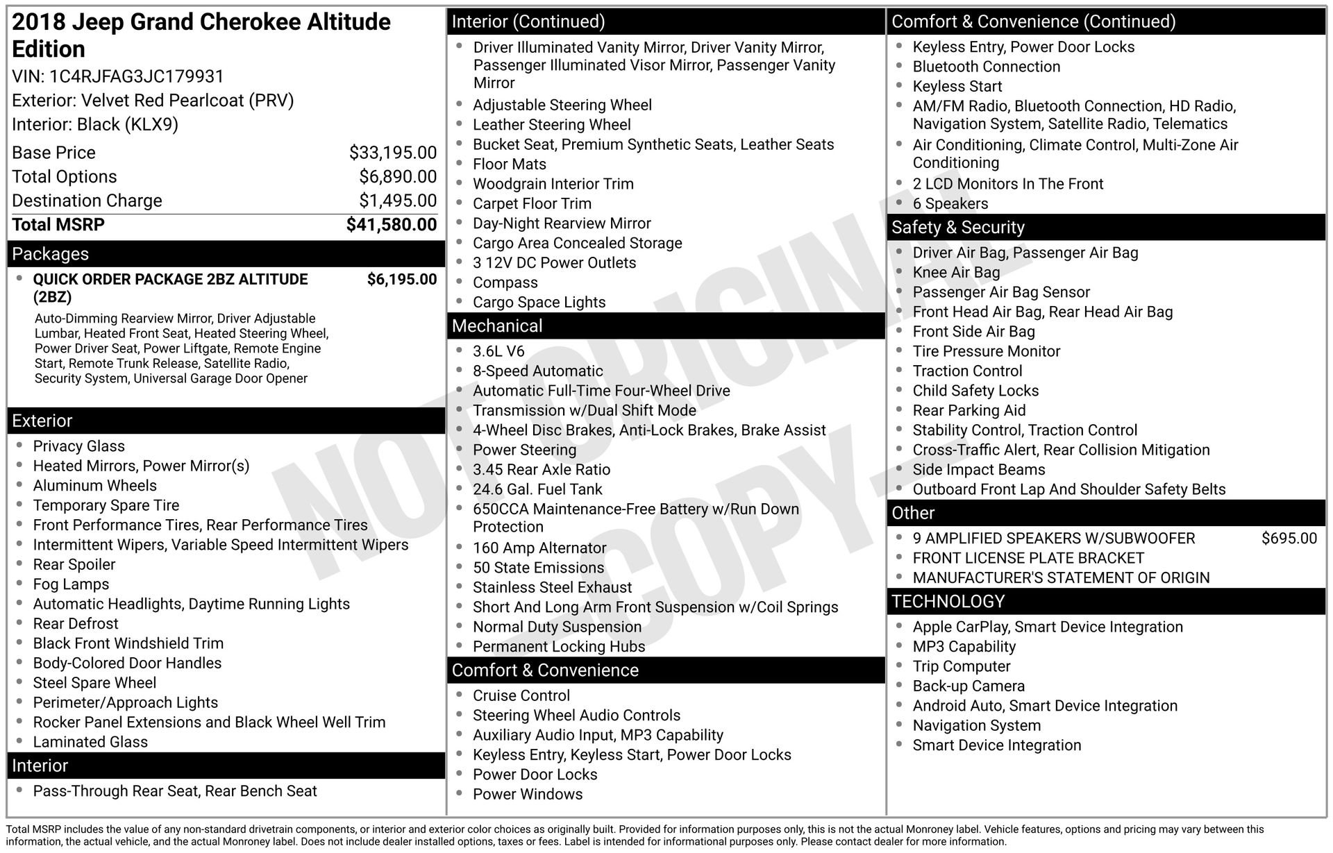 Used 2018 Jeep Grand Cherokee Altitude image 29