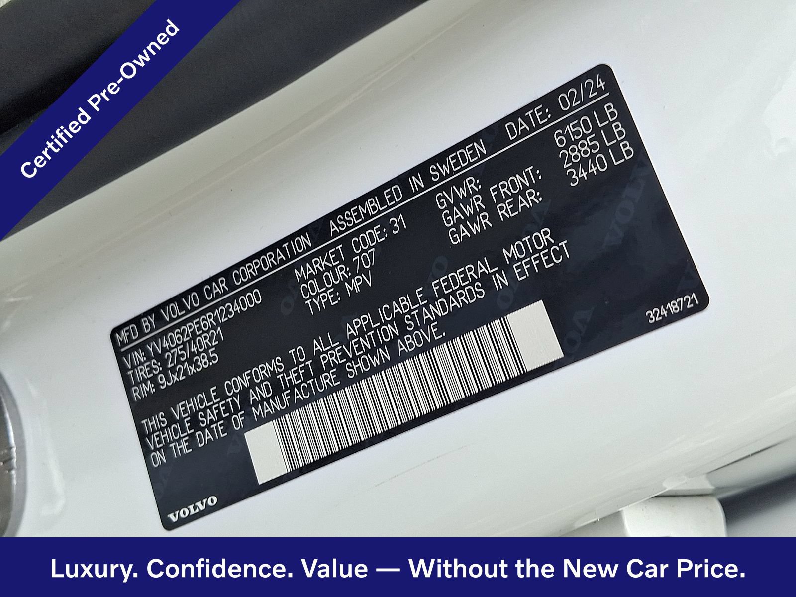 Certified 2024 Volvo XC90 B6 Plus w/ Protection Package Premier AWD/4WD image 28