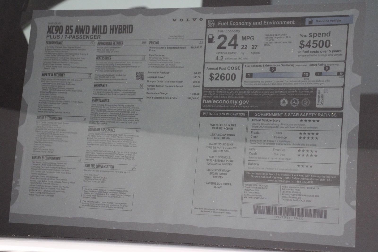 New 2026 Volvo XC90 B5 Plus w/ Protection Package AWD/4WD image 18