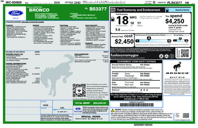 Certified 2023 Ford Bronco Outer Banks w/ Sasquatch Package AWD/4WD image 5