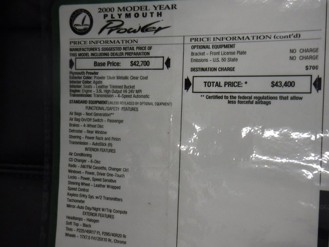 Used 2000 Plymouth Prowler image 59