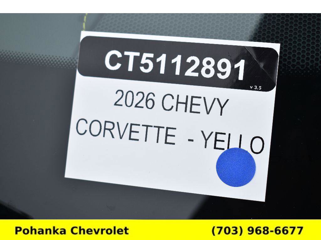 New 2026 Chevrolet Corvette Stingray Preferred Conv w/ Z51 Performance Package RWD image 31