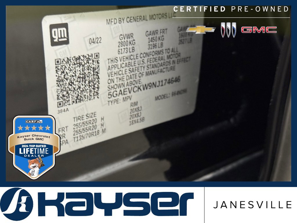 Certified 2022 Buick Enclave Avenir w/ Trailering Package, 5000 lbs. image 45