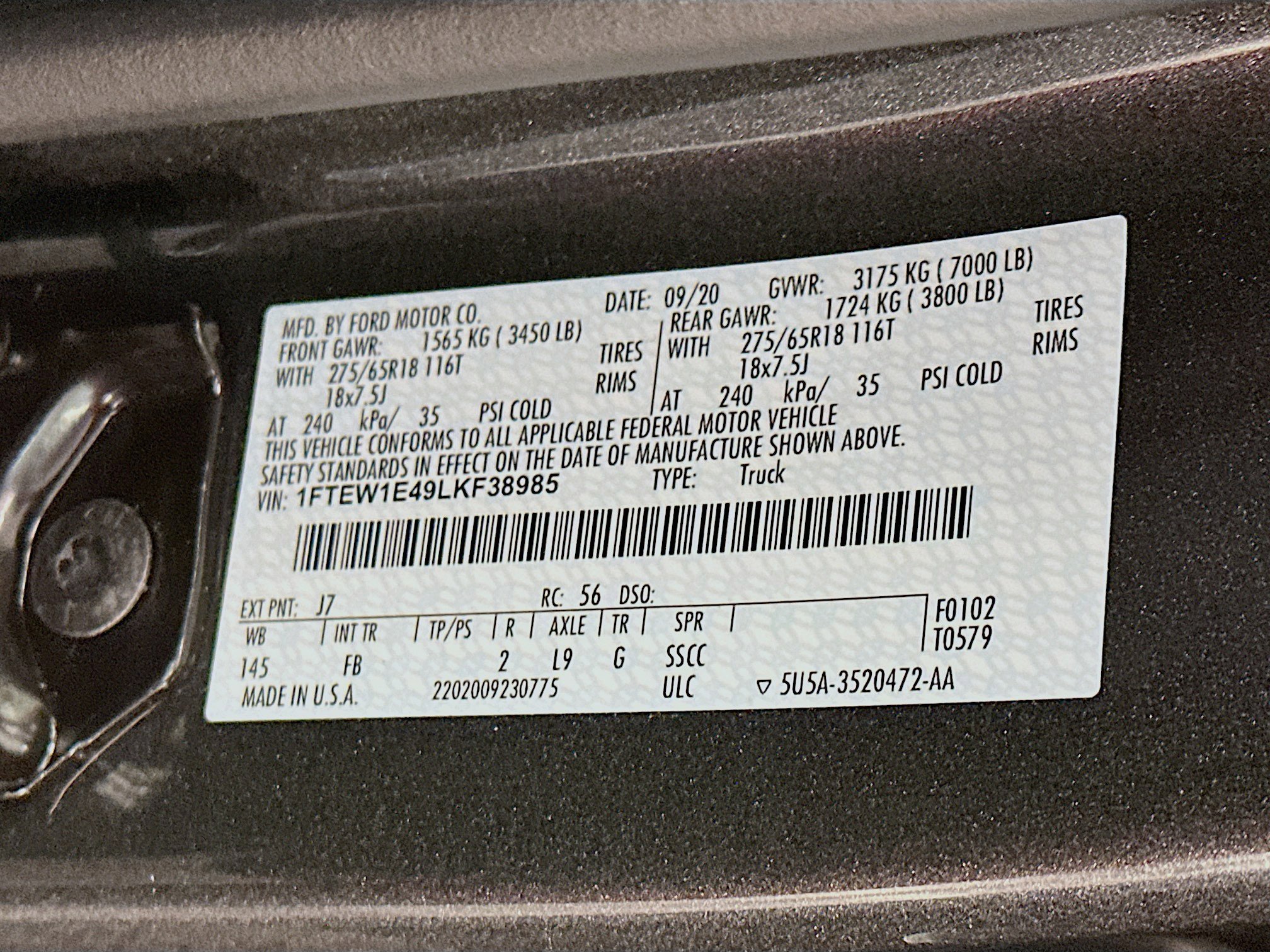 Used 2020 Ford F150 XLT w/ Equipment Group 302A Luxury image 12