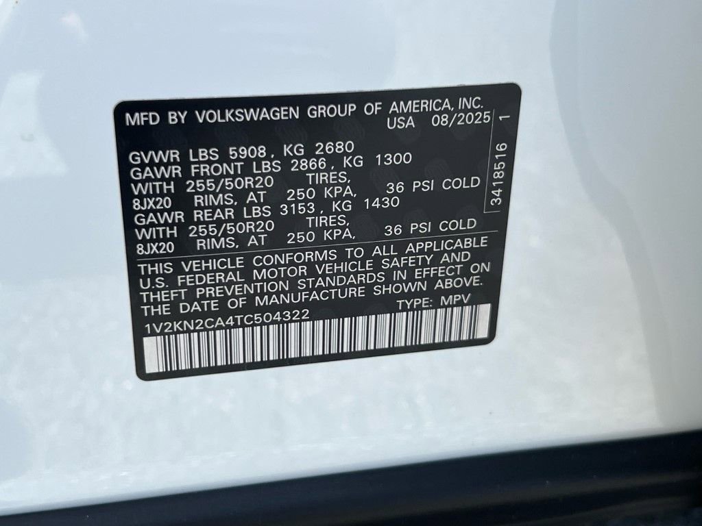 New 2026 Volkswagen Atlas SE image 34