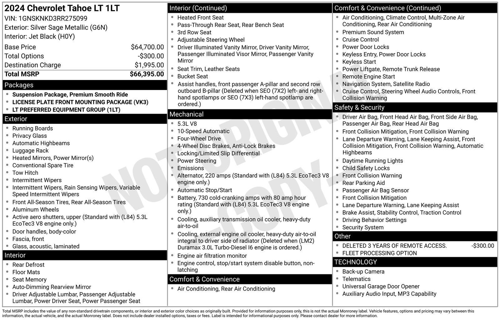 Used 2024 Chevrolet Tahoe LT AWD/4WD image 7