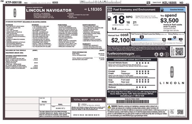 Used 2019 Lincoln Navigator L Reserve w/ Cargo Package image 34