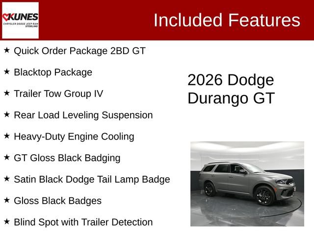 New 2026 Dodge Durango GT w/ Blacktop Package AWD/4WD image 4