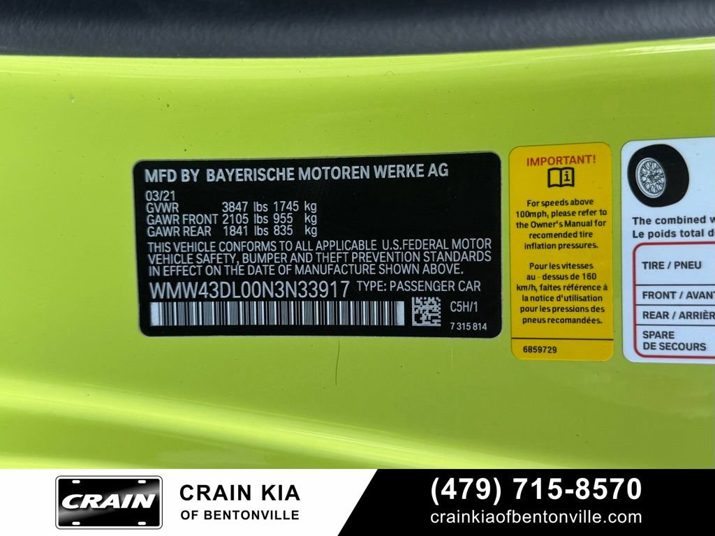 Used 2022 MINI Cooper S w/ Sidewalk Package FWD image 33