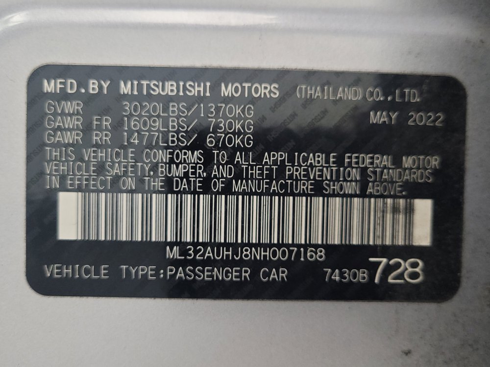 Used 2022 Mitsubishi Mirage ES FWD image 33