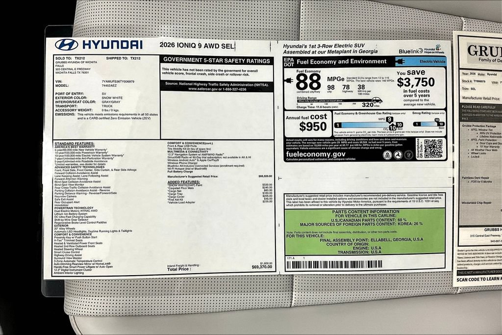 New 2026 Hyundai Ioniq 9 SEL AWD/4WD image 15