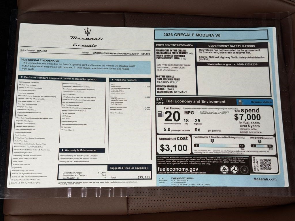 New 2026 Maserati Grecale Modena AWD/4WD image 36