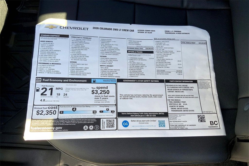 New 2026 Chevrolet Colorado LT w/ LT Convenience Package image 16