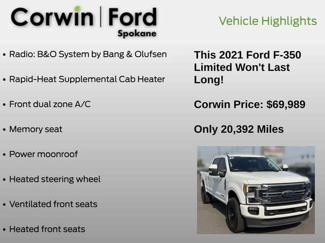 Certified 2021 Ford F350 Limited AWD/4WD image 13