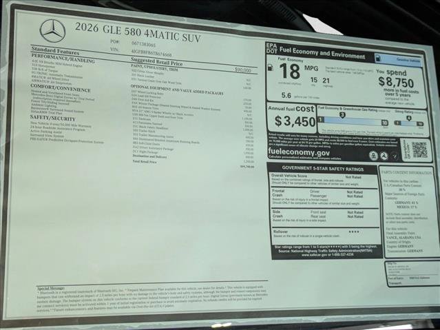 New 2026 Mercedes-Benz GLE 580 4MATIC image 19