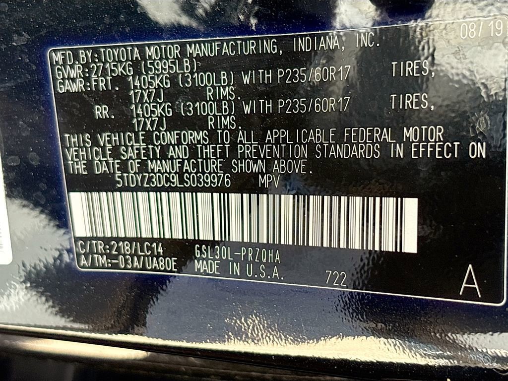 Used 2020 Toyota Sienna XLE w/ XLE Navigation Package image 34