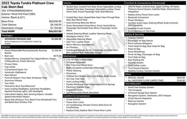 Used 2022 Toyota Tundra Platinum w/ Advanced Package image 7