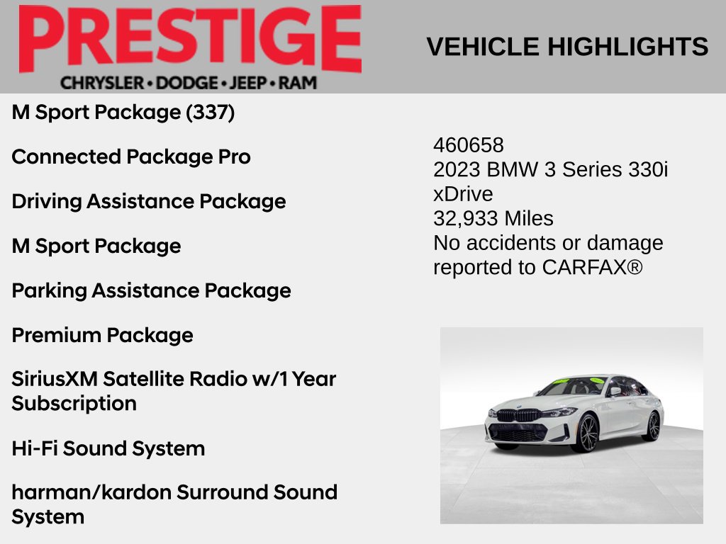 Used 2023 BMW 330i xDrive Sedan w/ M Sport Package AWD/4WD image 2