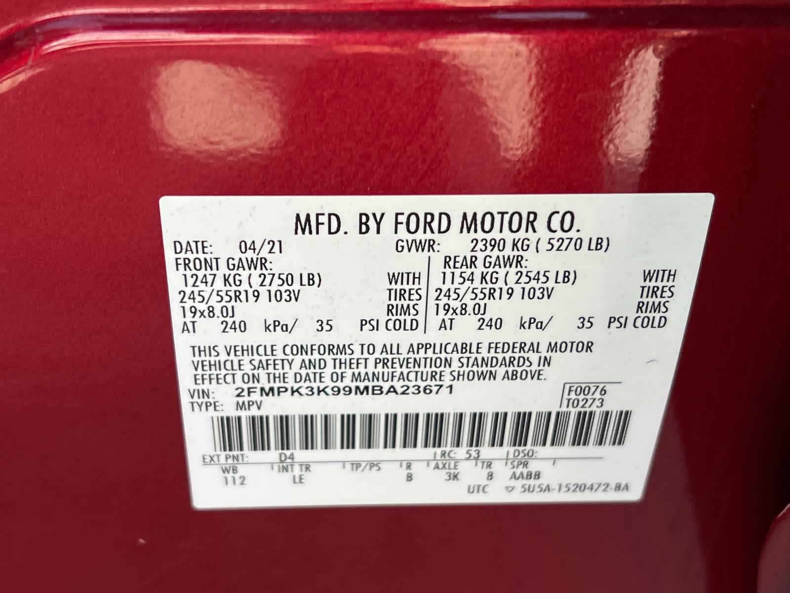 Used 2021 Ford Edge Titanium FWD image 31